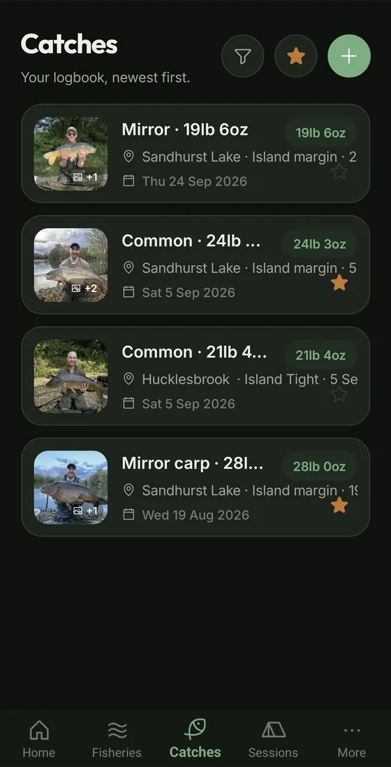 List of catches