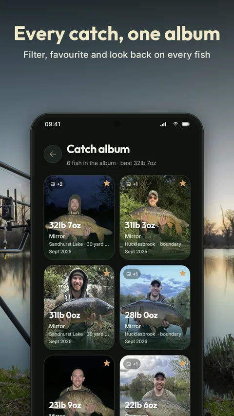 The catch album of the angler's best fish